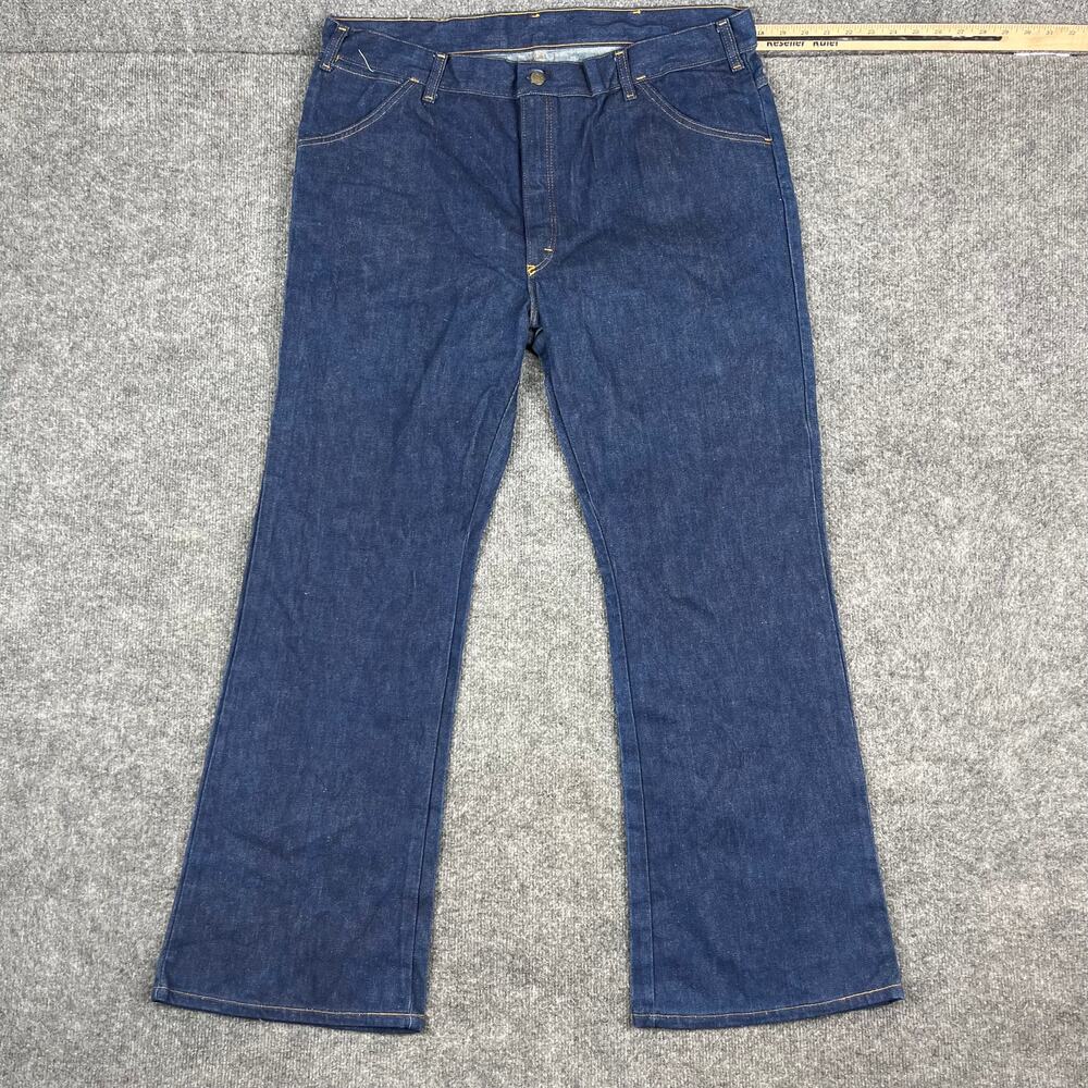 Vintage Jeans Mens Size 40x31 Dark Wash Bootcut Denim Western Classic